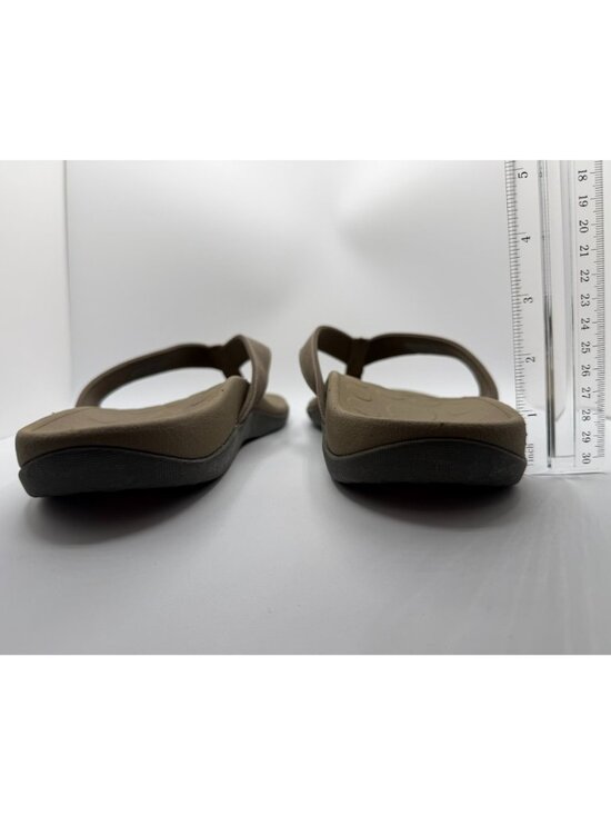 Vionic Wave Flip Flop Sandals Unisex MN 13/ WN 14 Khaki Mesh Ortho Arch Support main image 12